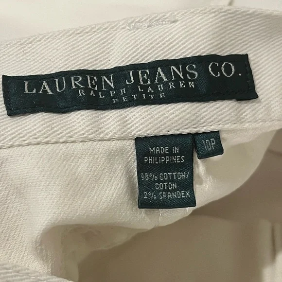 Lauren Ralph Lauren White Straight Leg Jeans - Picture 4 of 4